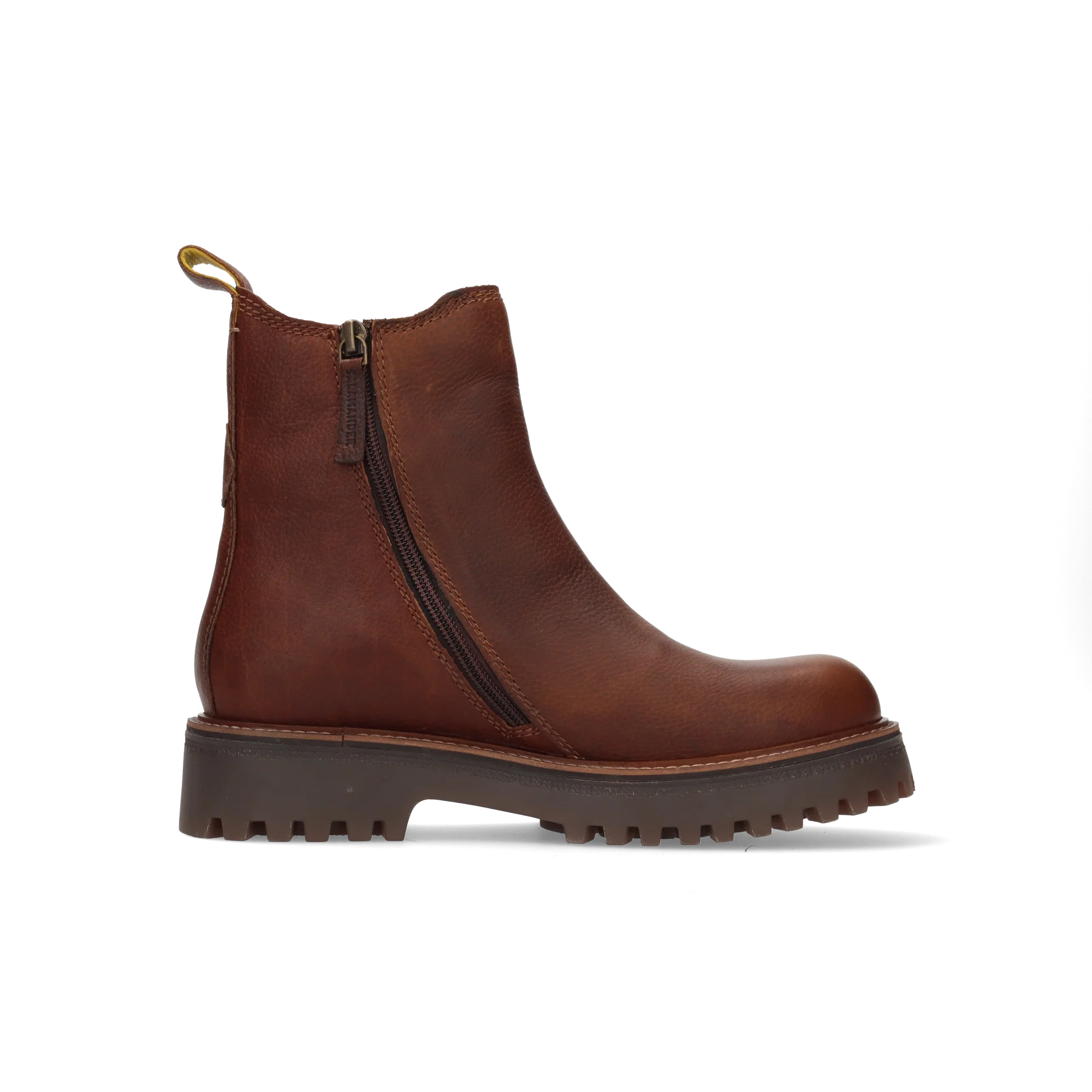 Leder Chelsea-Stiefelette Dunkelbraun - Image 3