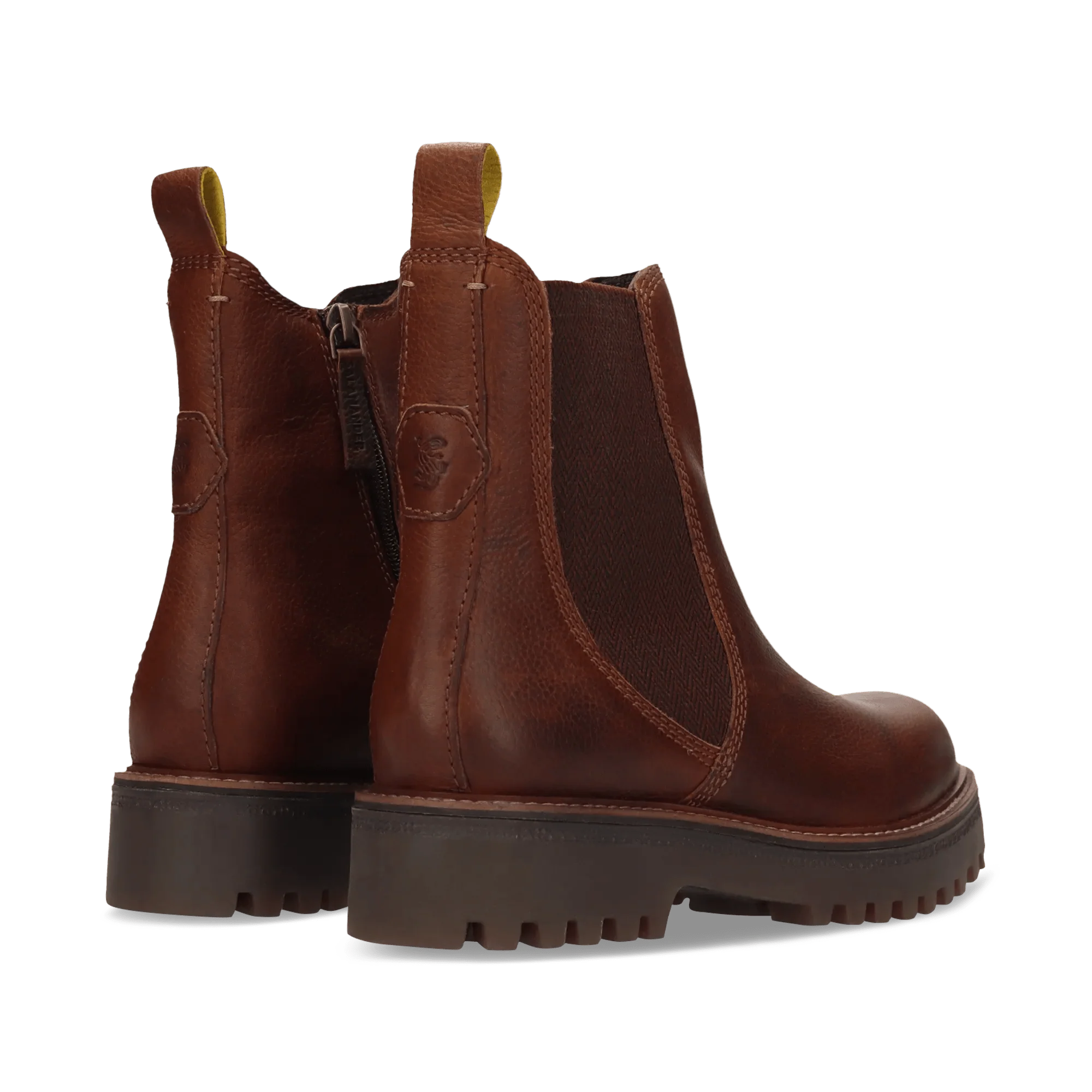 Leder Chelsea-Stiefelette Dunkelbraun - Image 4