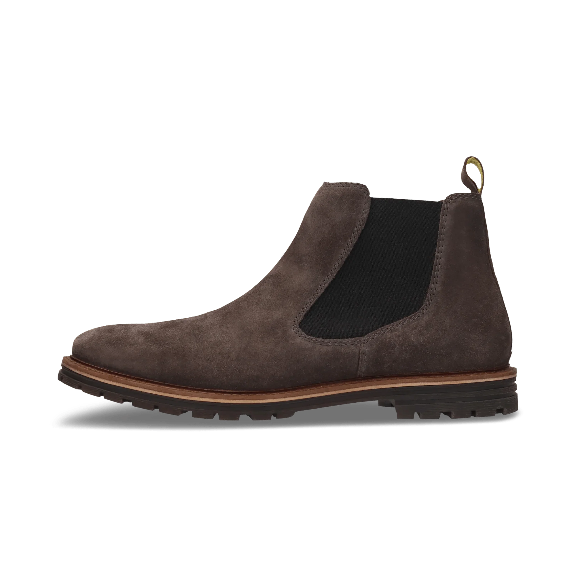 Leder Chelsea-Stiefelette Dunkelgrau