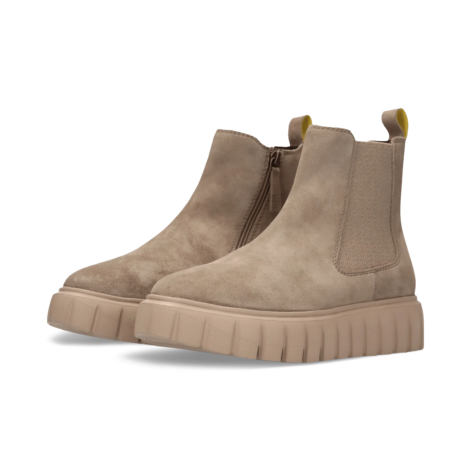 Leder Chelsea-Stiefelette Taupe - Image 2