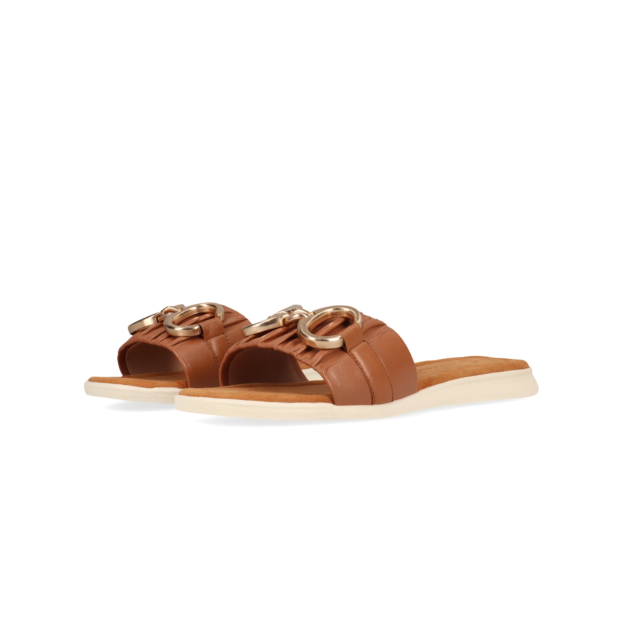 Leder Pantoletten Cognac - Image 2