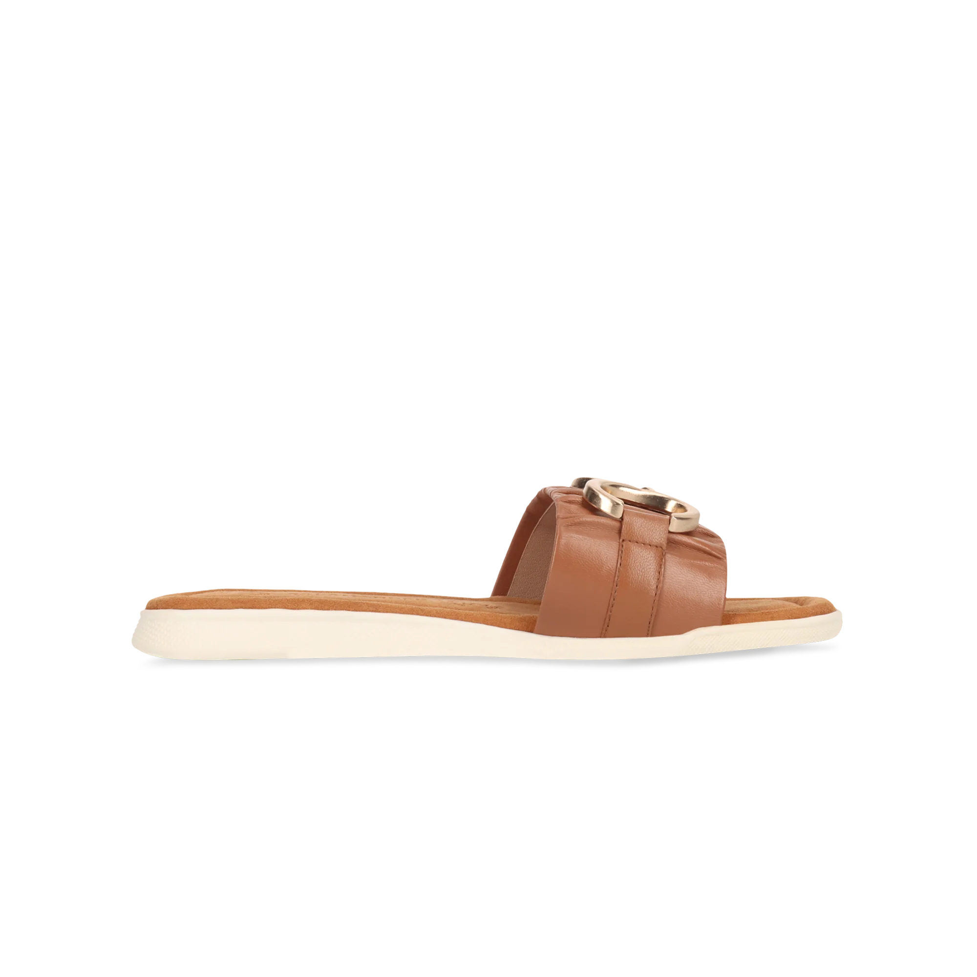 Leder Pantoletten Cognac - Image 3