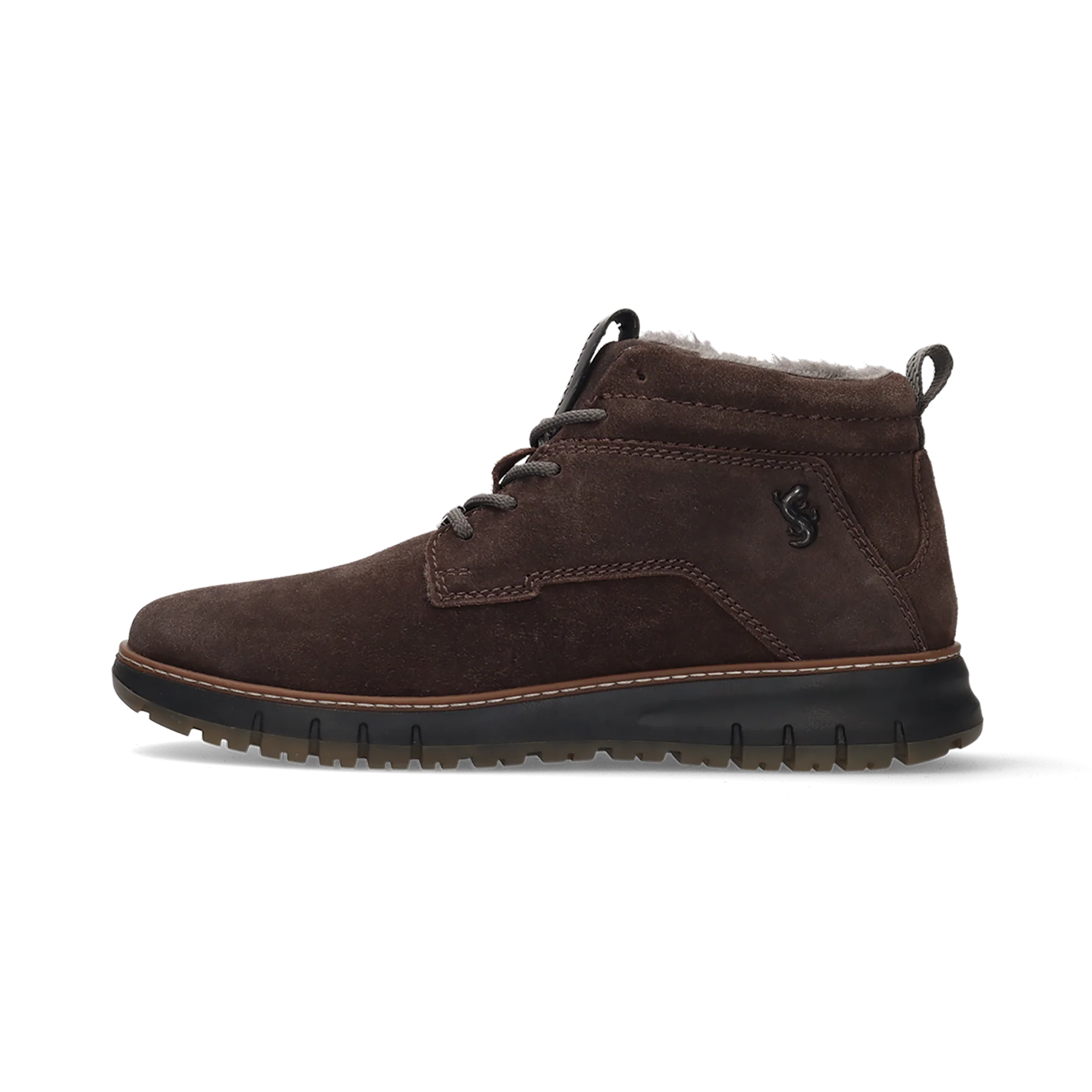 Leder Schnürschuh Dunkelgrau