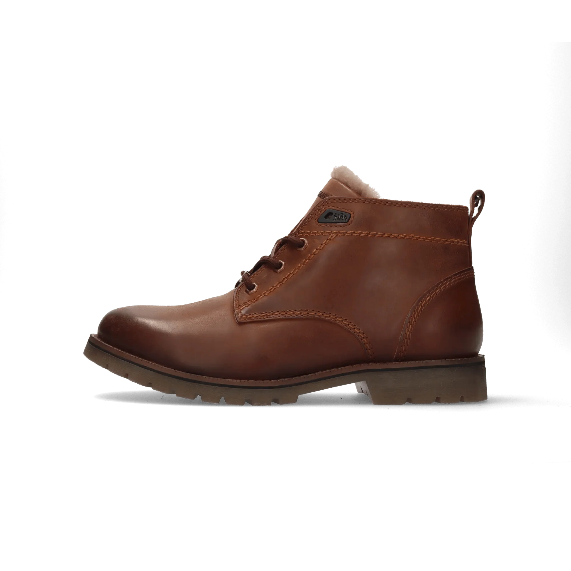 Leder Schnürstiefel Braun
