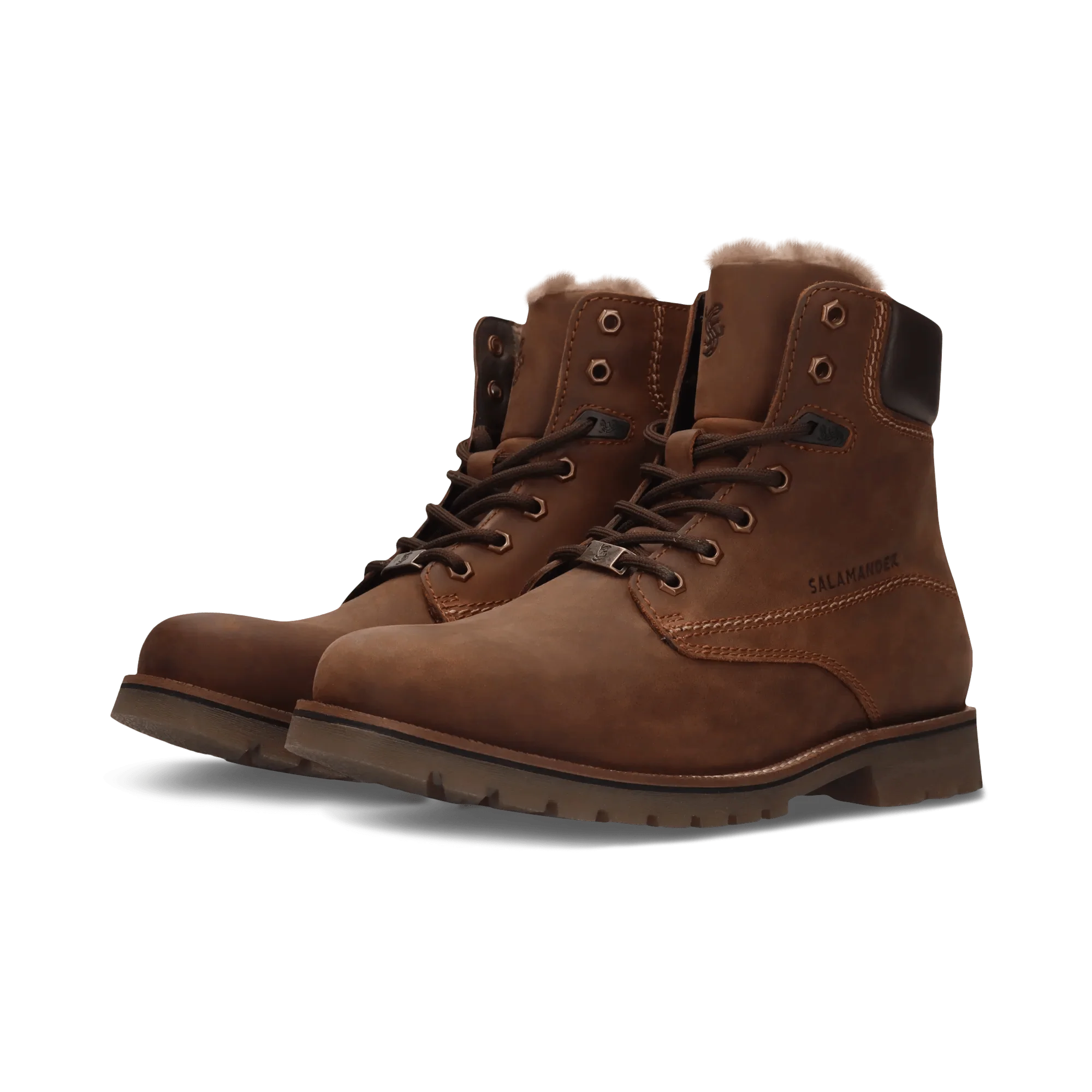Leder Schnürstiefel Braun - Image 2