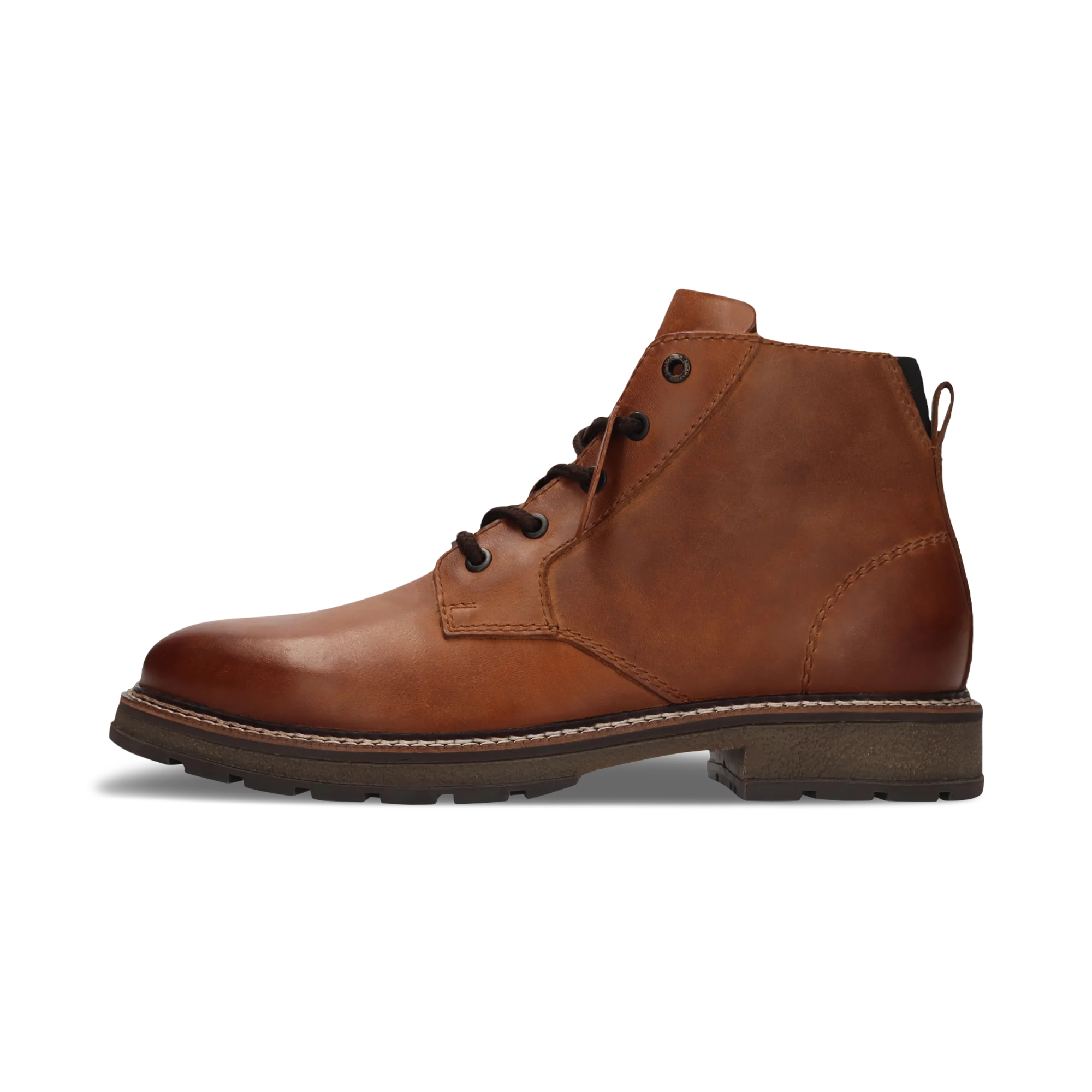 Leder-Schnürstiefel In Braun