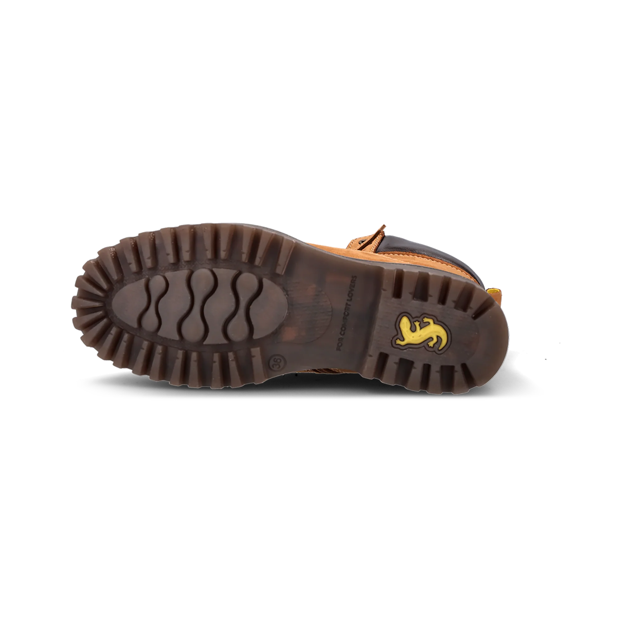 Leder Schnürstiefelette Cognac/Dunkelbraun - Image 5