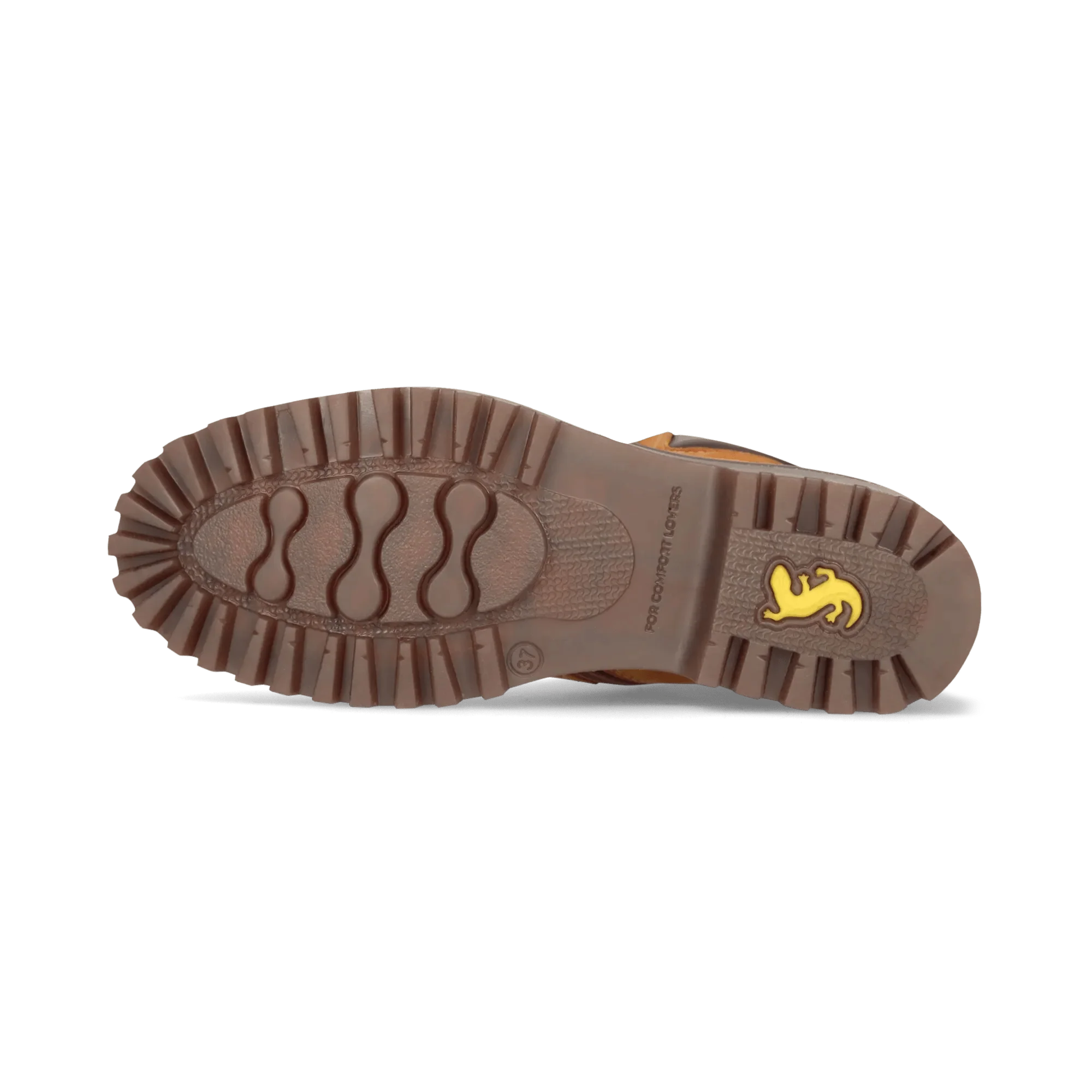 Leder Schnürstiefelette Cognac/Dunkelbraun - Image 5