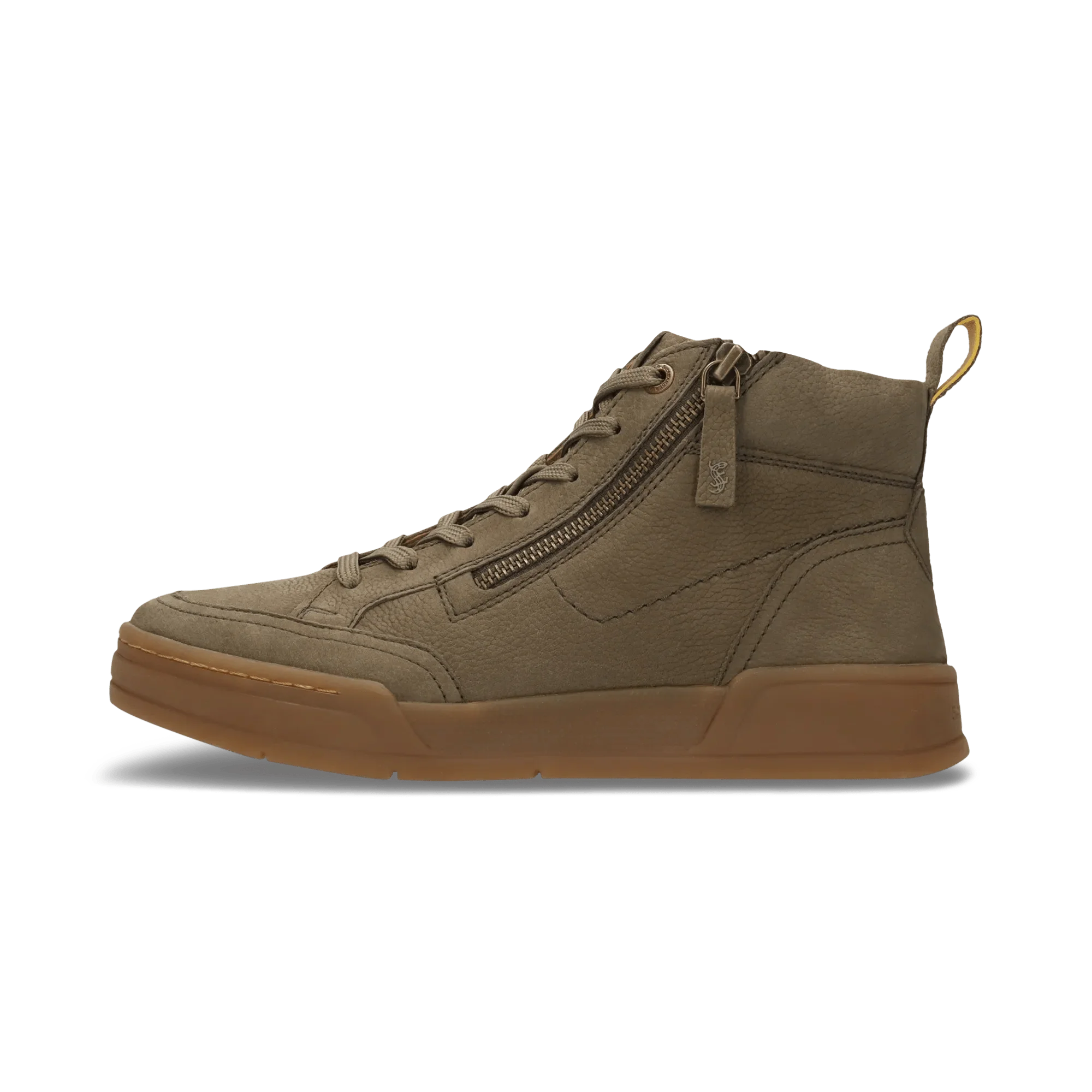 Leder Schnürstiefelette Dunkelgrün