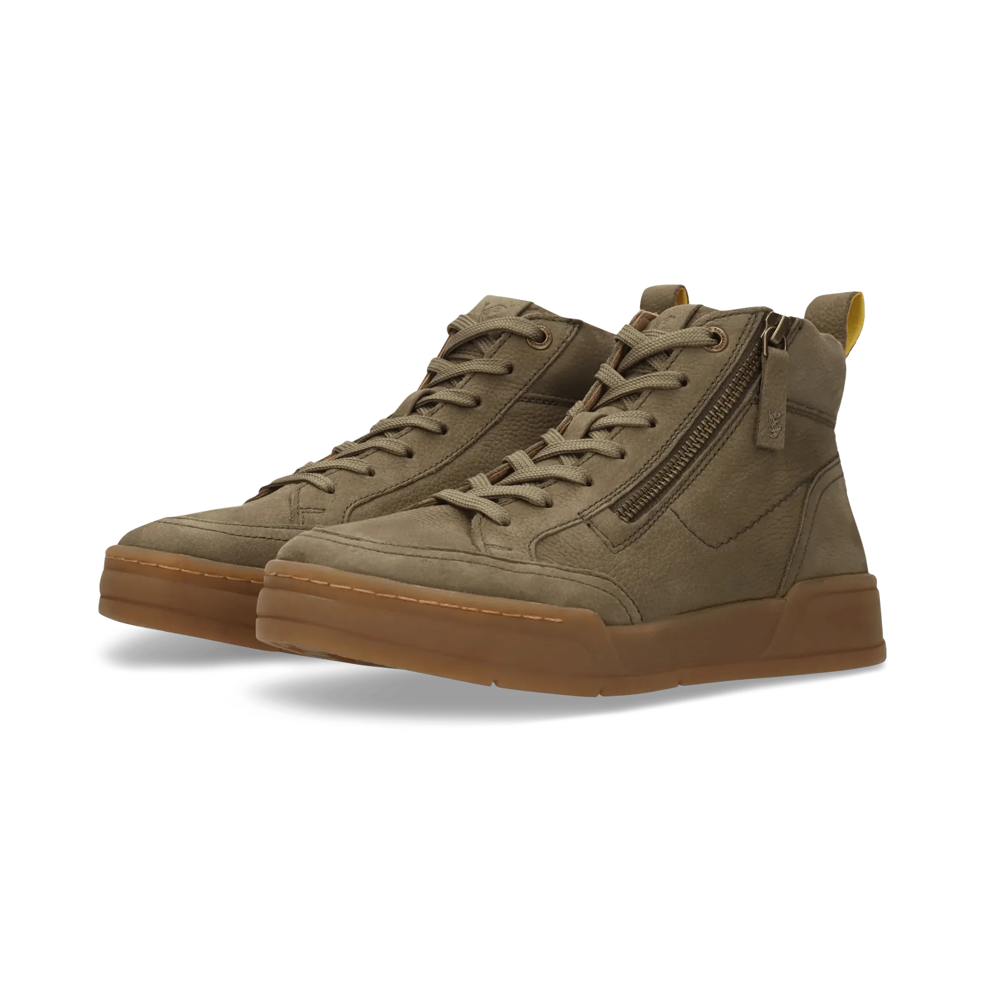 Leder Schnürstiefelette Dunkelgrün - Image 2
