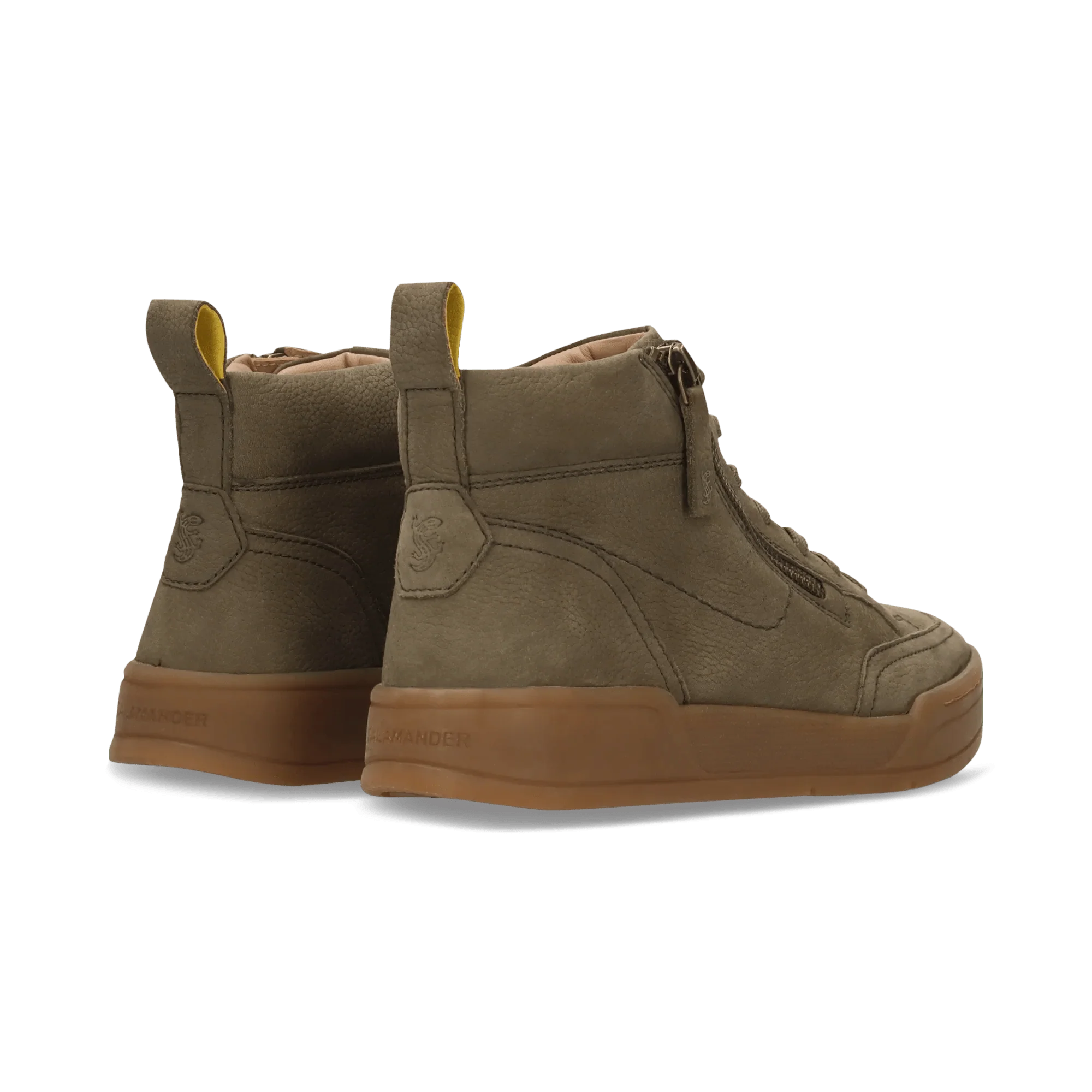 Leder Schnürstiefelette Dunkelgrün - Image 4