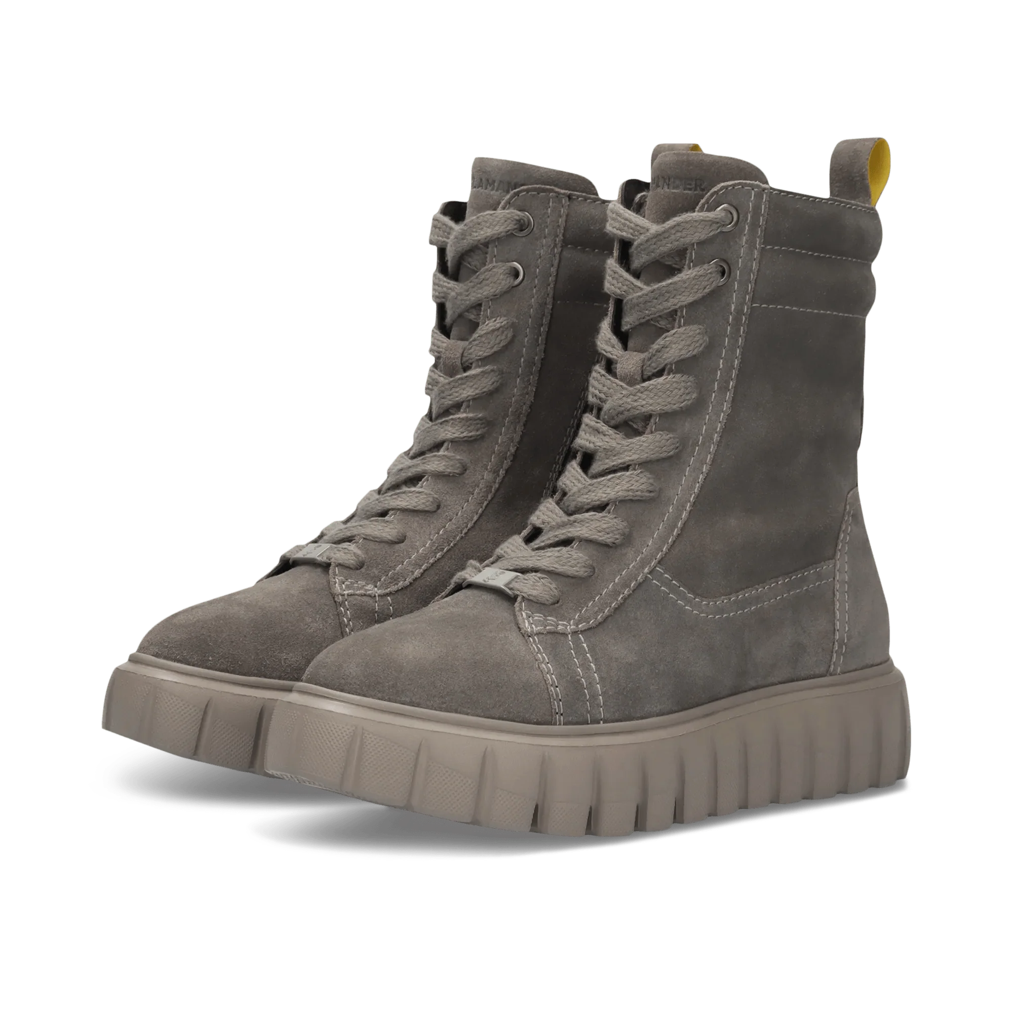 Leder Schnürstiefelette Grau - Image 2