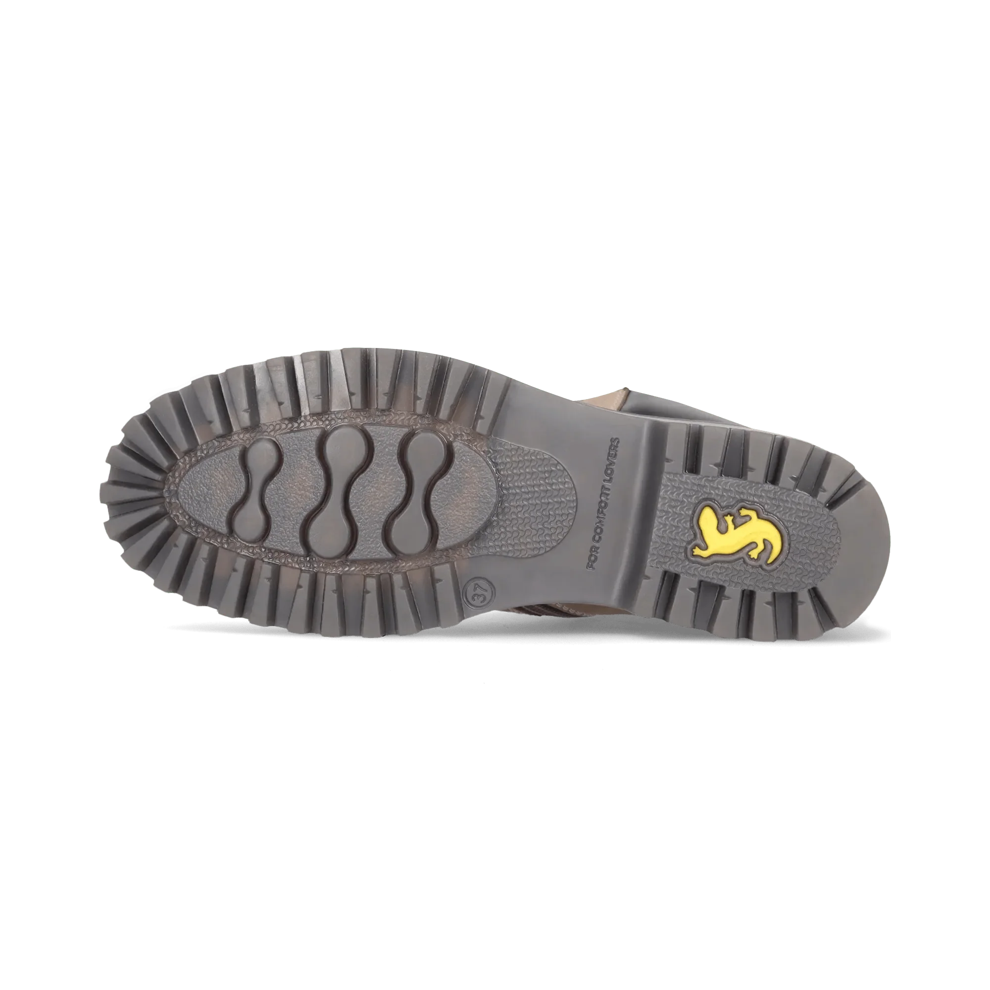 Leder Schnürstiefelette Grau/Schwarz - Image 5