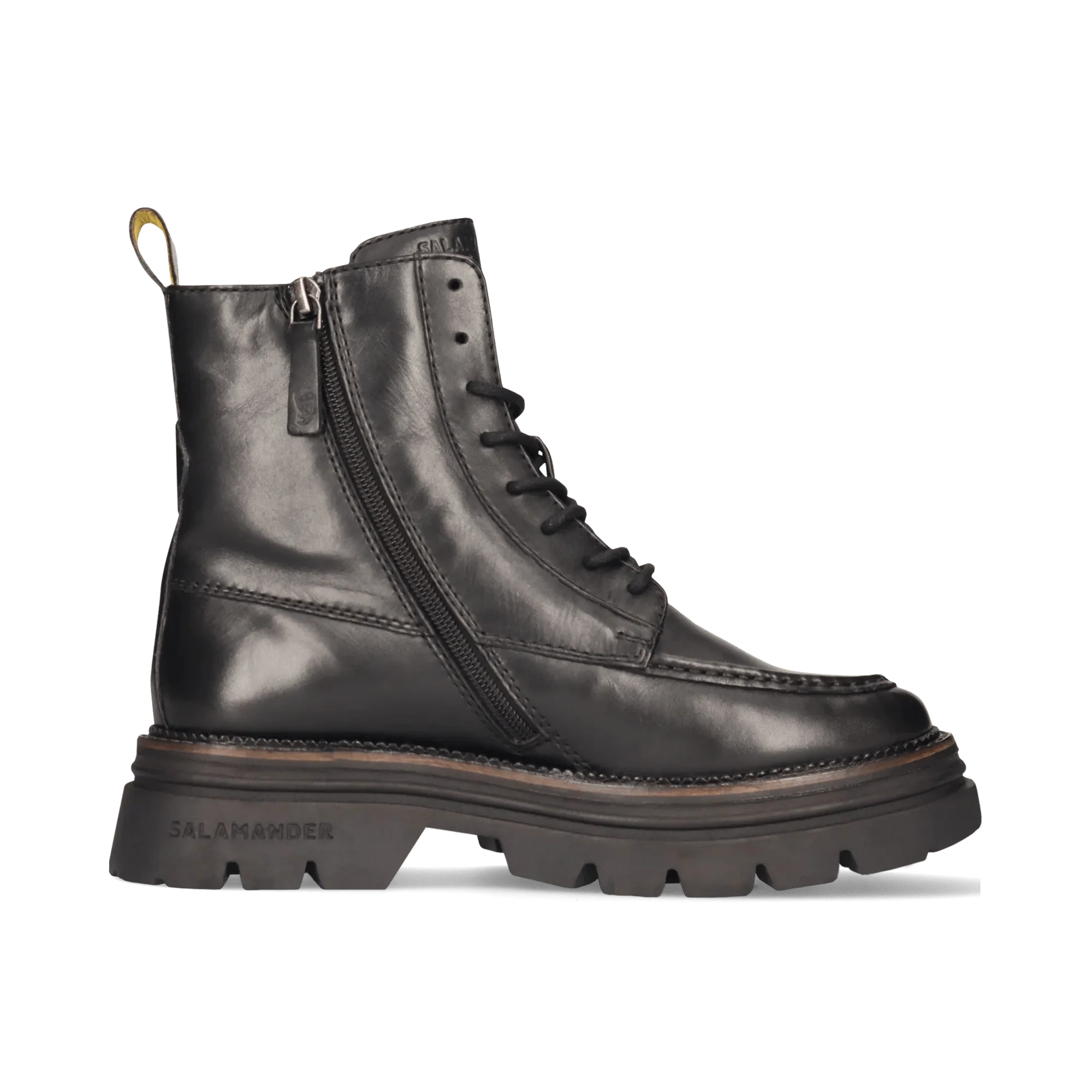 Leder Schnürstiefelette Schwarz - Image 3