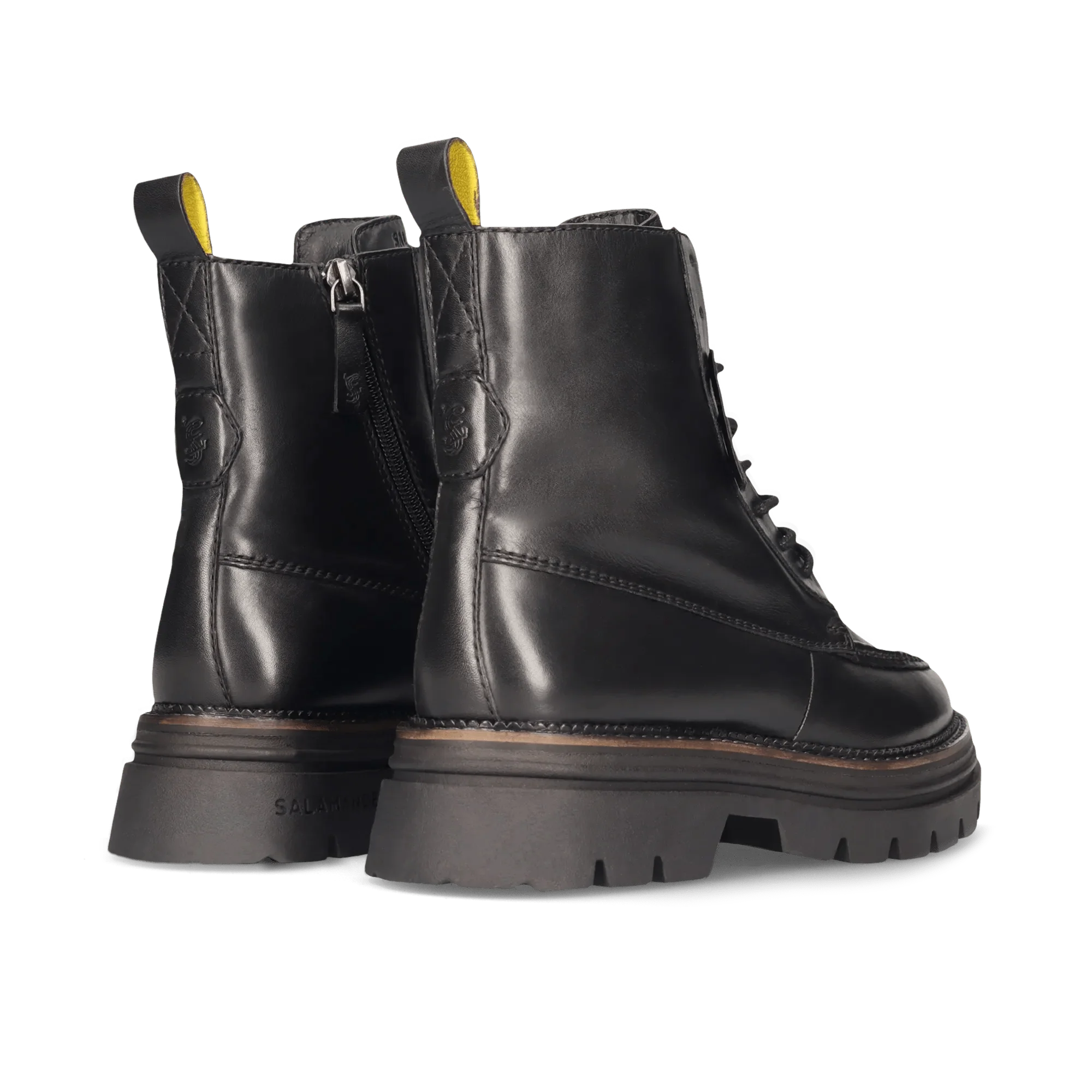 Leder Schnürstiefelette Schwarz - Image 4