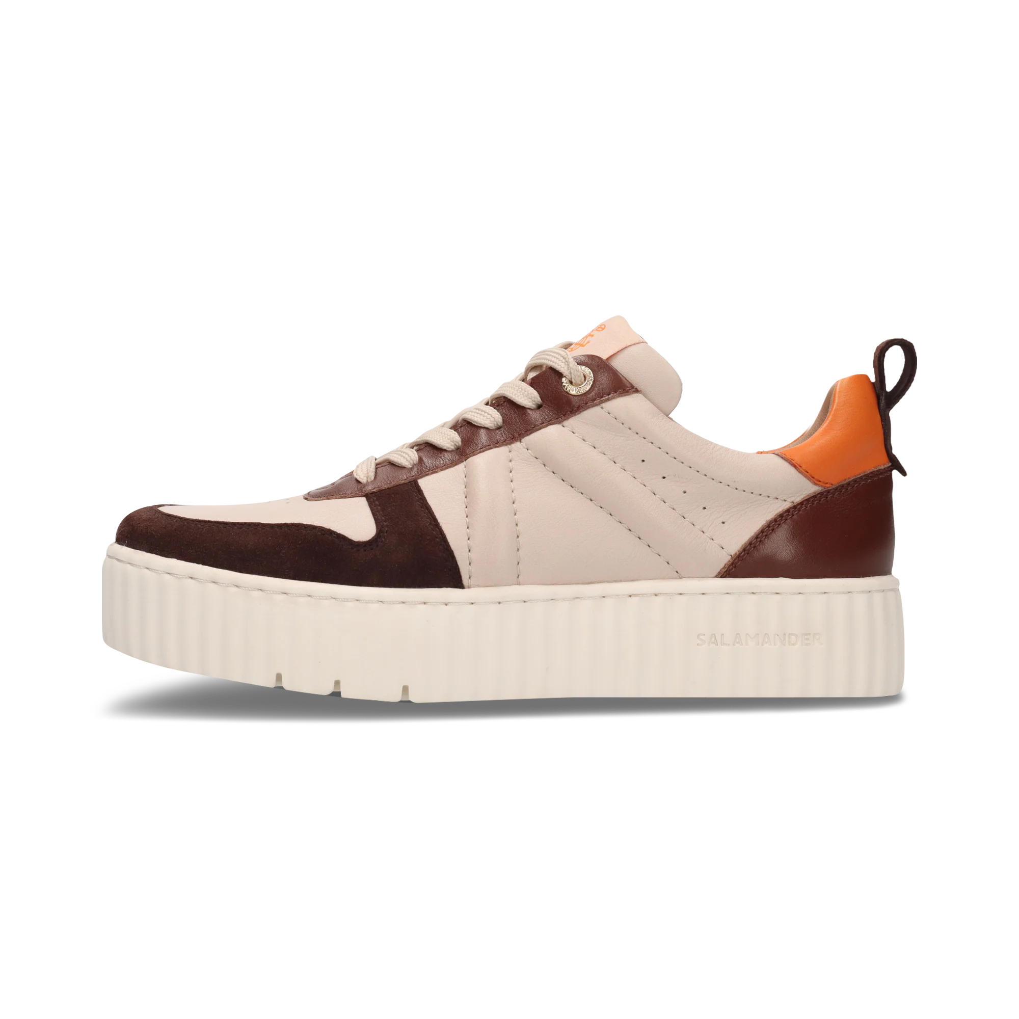 Leder Sneaker Beige/Multicolor