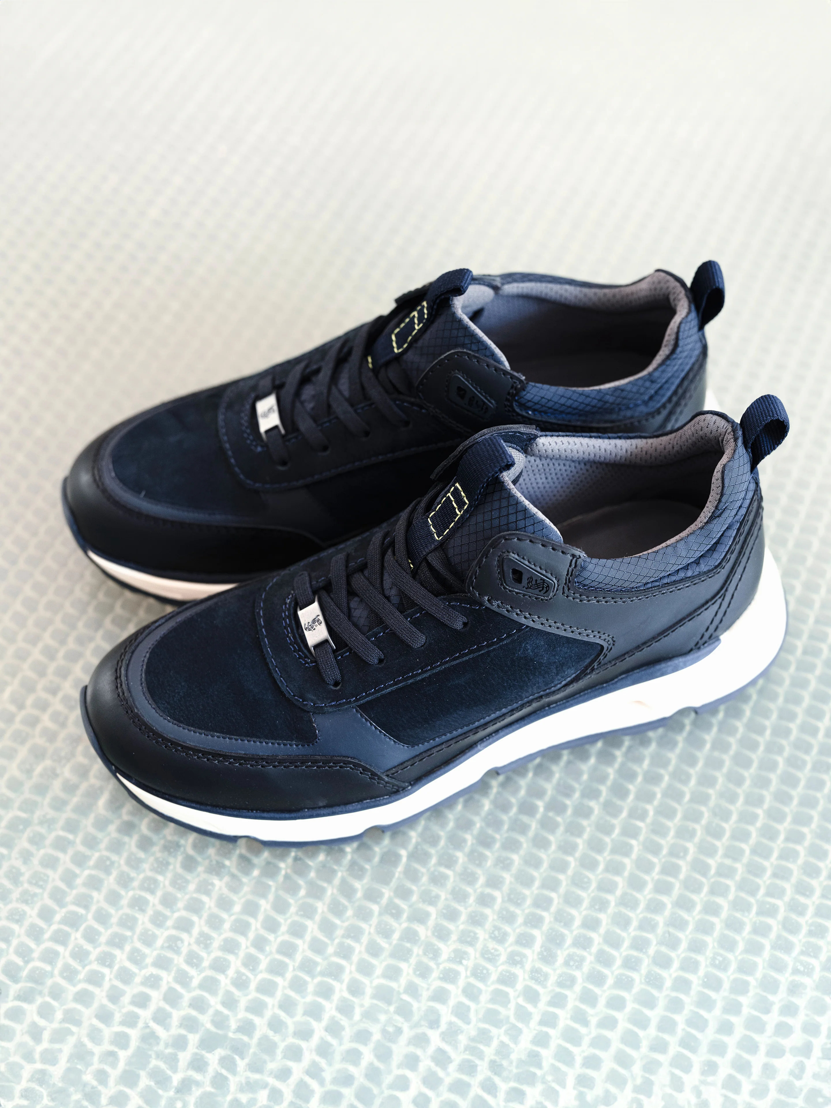 Leder Sneaker Dunkelblau/Schwarz - Image 8