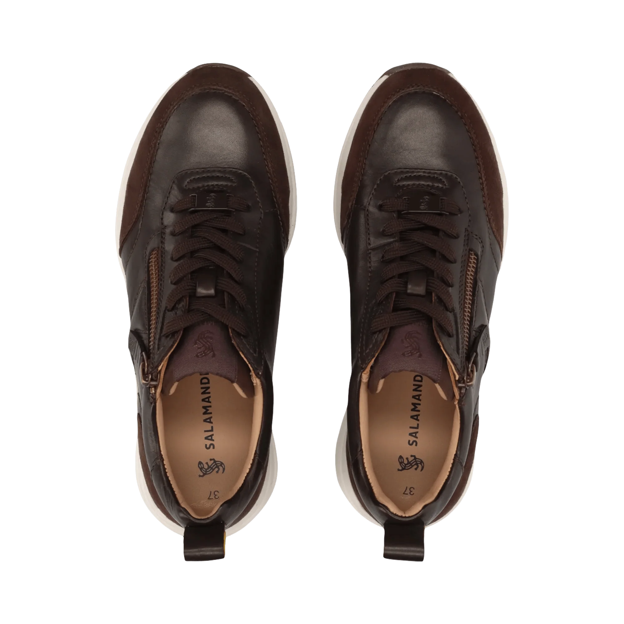 Leder Sneaker Dunkelbraun/Braun - Image 6