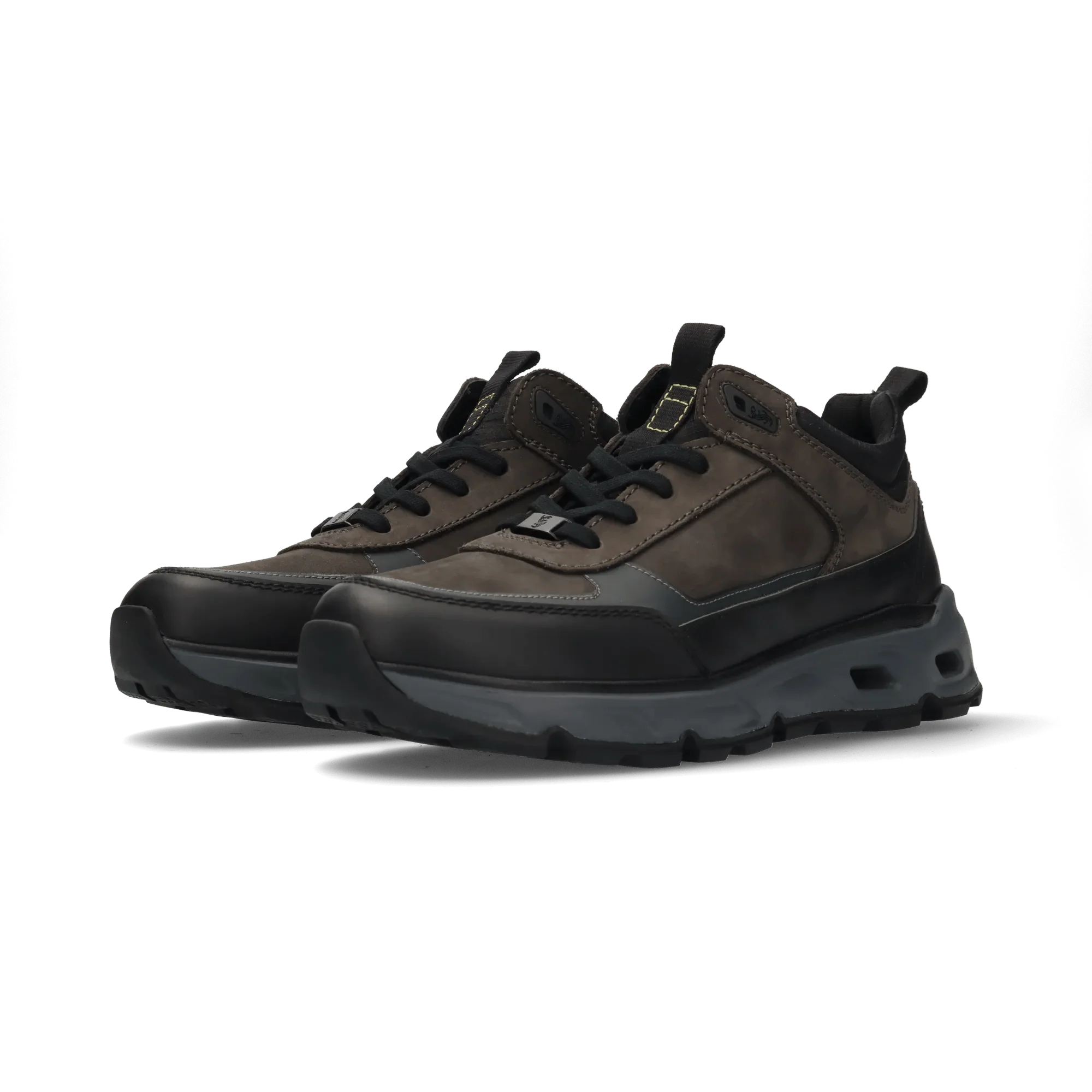 Leder Sneaker Dunkelgrau/Schwarz - Image 2